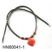 Assorted Colored Opal Pendant  Hematite Beads Stone Chain Choker Fashion Women Necklace